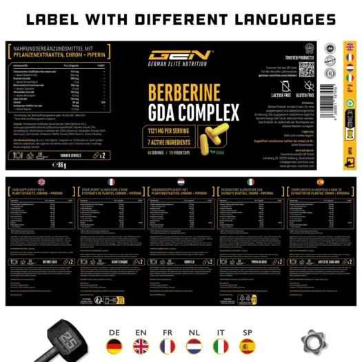 GEN <br>Berberine Complex - 120 capsules - Image 5