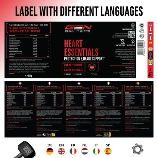 GEN <br>Heart Essentials - 120 capsules - Image 4