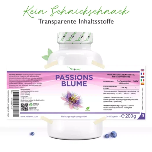 Vit4ever <br>Passion flower extract - 240 capsules - Image 2