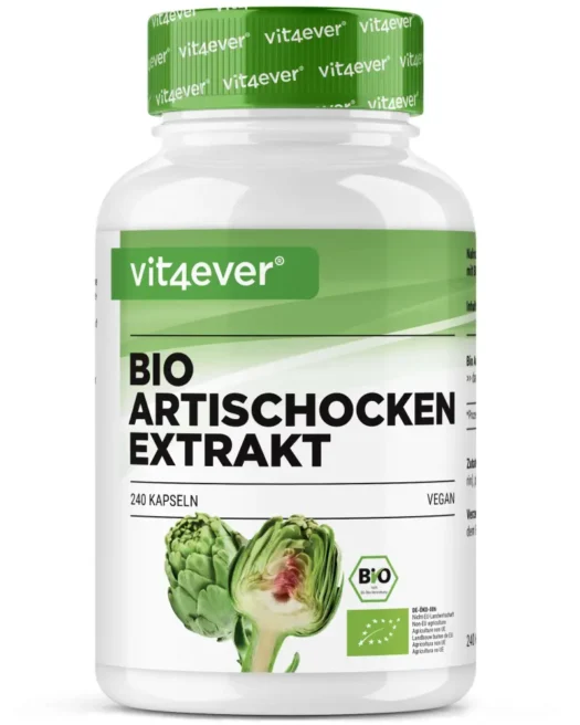 Vit4ever <br>Bio Artischocken Extrakt - 240 Kapseln (MHD 08/2025)