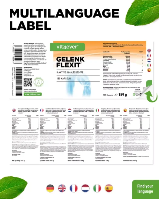 Vit4ever <br>Joint Flexit - 180 capsules - Image 4