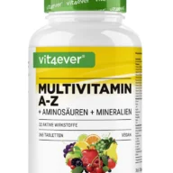 Vit4ever Multivitamines A-Z – 365 Comprimés – face avant