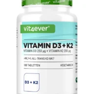 Vit4ever Vitamine D3 10 000 UI + K2 – 180 comprimés – face avant
