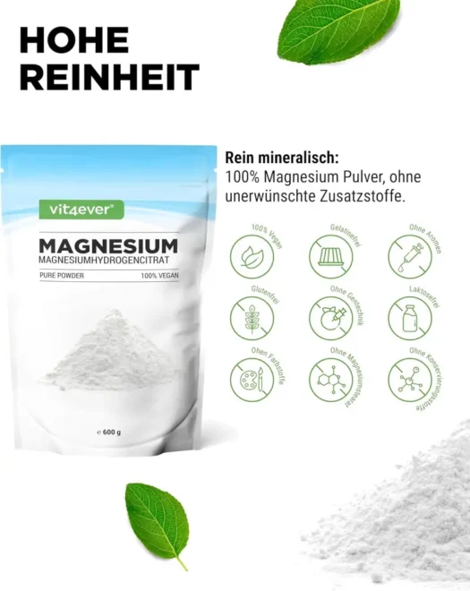 Vit4ever <br>Magnesiumhydrogencitrat - 600 g – Bild 4
