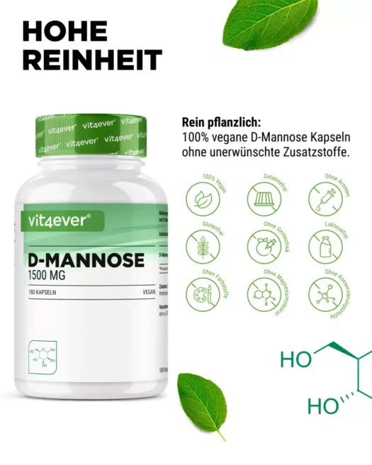 Vit4ever <br>D-Mannose - 180 capsules - Image 4