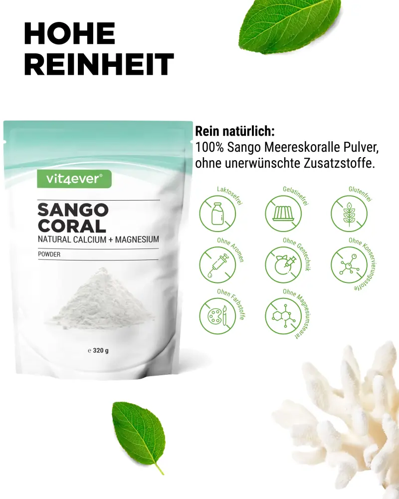 Vit4ever Corail de mer Sango – 320 g – pureté & propriétés