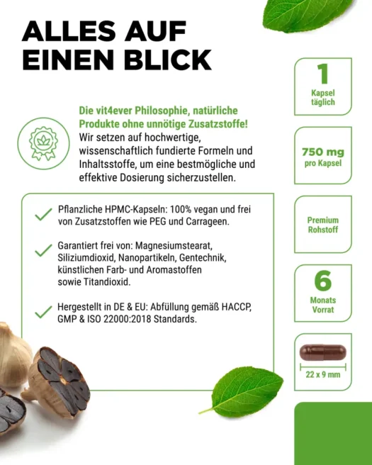 Vit4ever <br>Black garlic - 180 capsules - Image 5