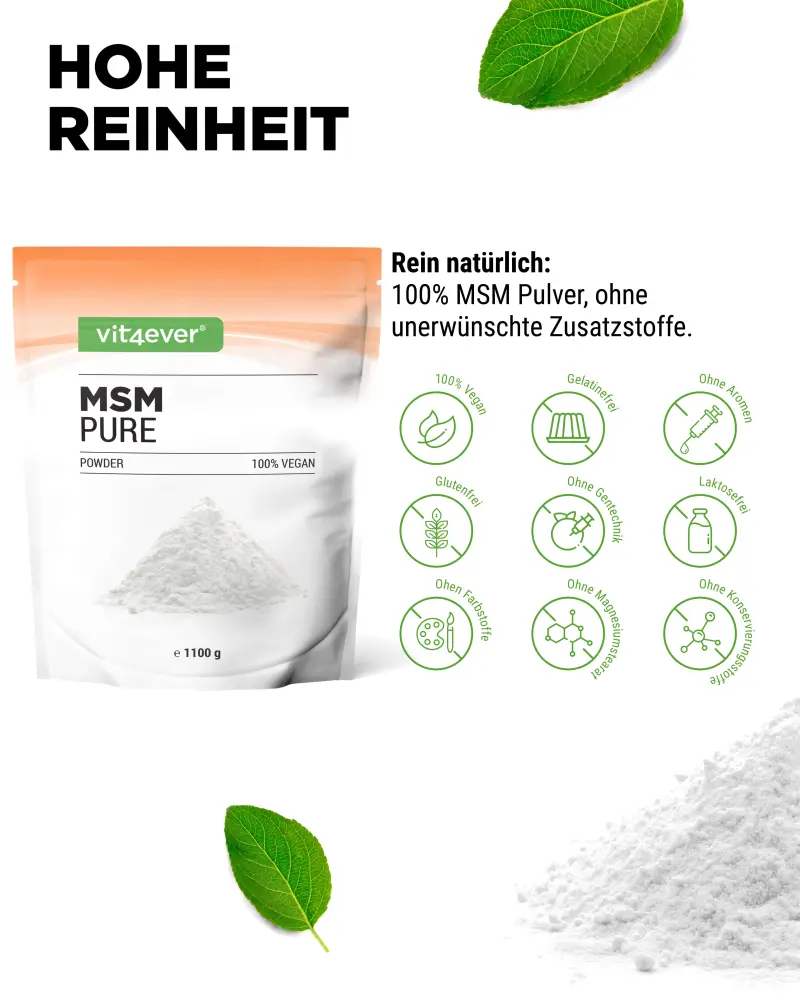 Vit4ever MSM (methylsulfonylmethane) – 1000 g – purity & properties