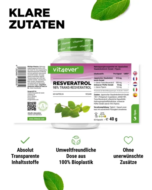 Vit4ever <br>Resveratrol - 60 capsules - Image 2