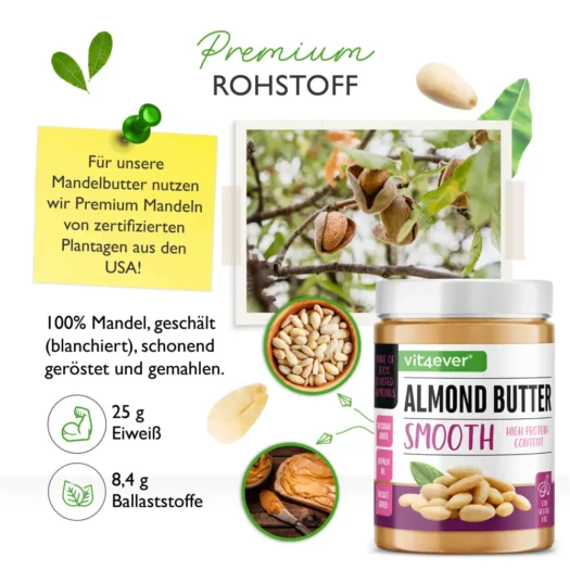Vit4ever <br>Almond butter white - 1000 g - Image 2