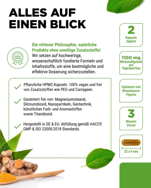 Vit4ever <br>Curcuma Extrakt Intenso - 180 Kapseln – Bild 5