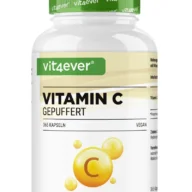 Vit4ever Vitamine C tamponnée – 365 gélules – face avant