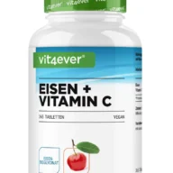 Vit4ever Fer + Vitamine C – 365 Comprimés – face avant