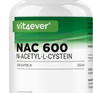 Vit4ever NAC 600 – N-acétyl-L-cystéine – 240 gélules – face avant