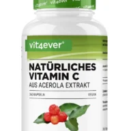 Vit4ever Vitamine C naturelle – Extrait d’acérola – 365 gélules – face avant