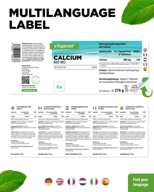 Vit4ever <br>Calcium - different amounts - Image 3