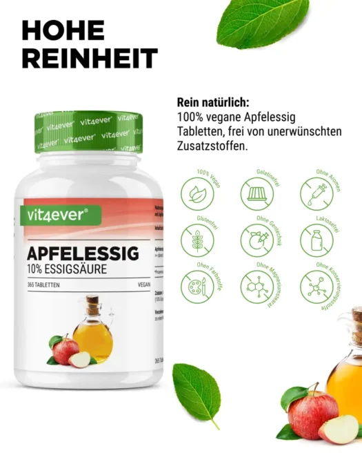 Vit4ever <br>Apple cider vinegar - 365 tablets - Image 4